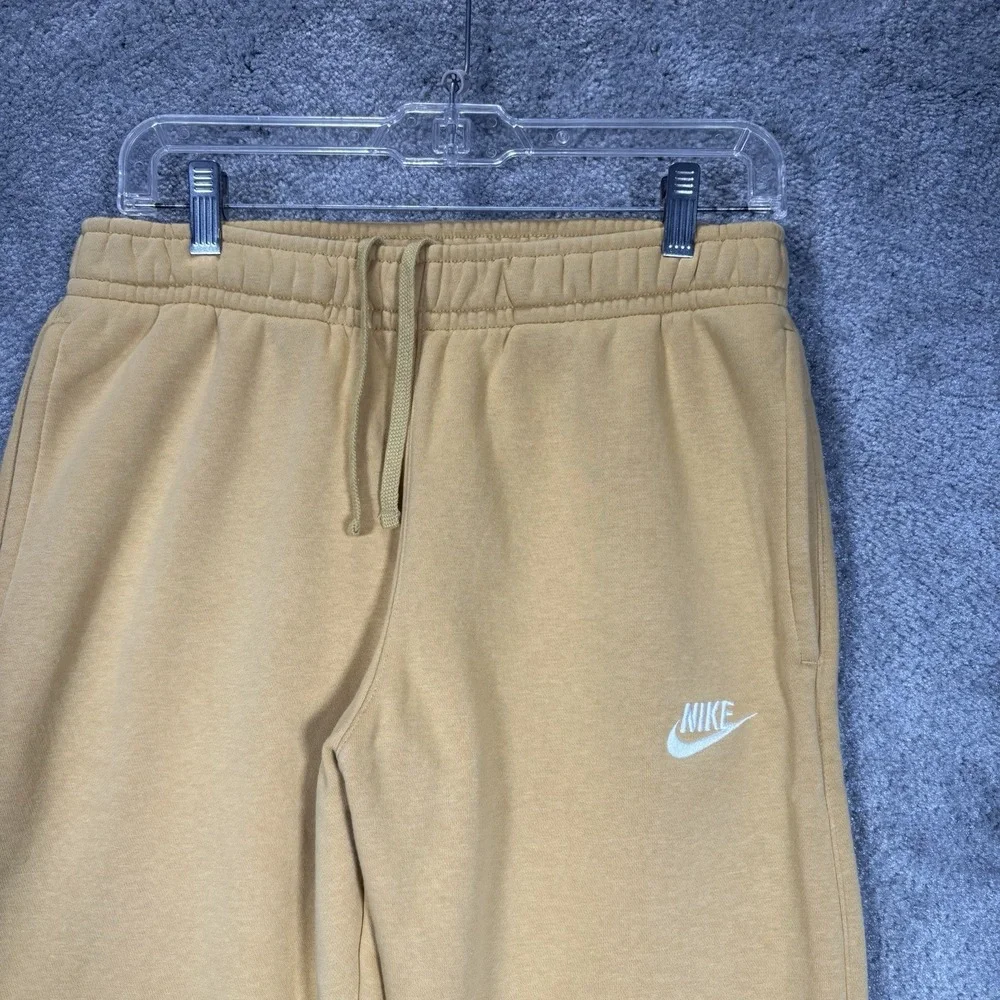 Nike‎ Sportswear Club Fleece Sweatpants Mens Mustard Yellow Joggers Athletic Gym